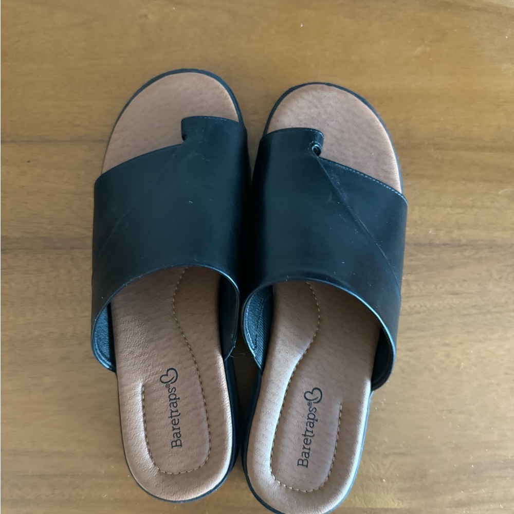 BareTraps Women's Black Slide Sandals - never worn